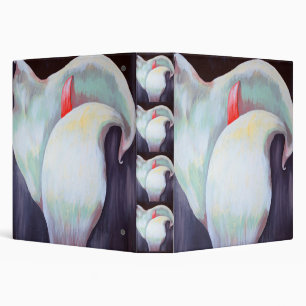 Ivory White Orchid With Lilac Lemon Hues 3 Ring Binder
