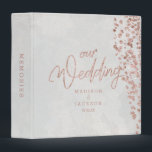 Ivory White & Rose Gold Glam Wedding Photo Album 3 Ring Binder<br><div class="desc">Ivory White & Rose Gold Glam Sparkle Confetti with Watercolor and Lace texture is Perfect for a classic traditional Wedding. Photo Album With trendy Hand Lettered Script font! ~ Check my shop to see the entire wedding collection with this design!</div>