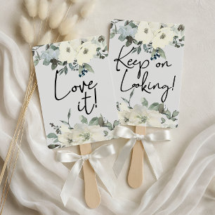 Ivory White Roses Floral Say Yes To The Dress Hand Fan