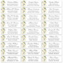 Ivory White Roses Floral Wedding Guest Address Sticker