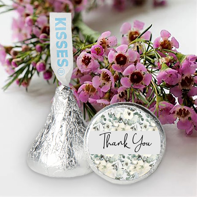 Ivory White Roses Floral Wedding Hershey®'s Kisses® (Creator Uploaded)