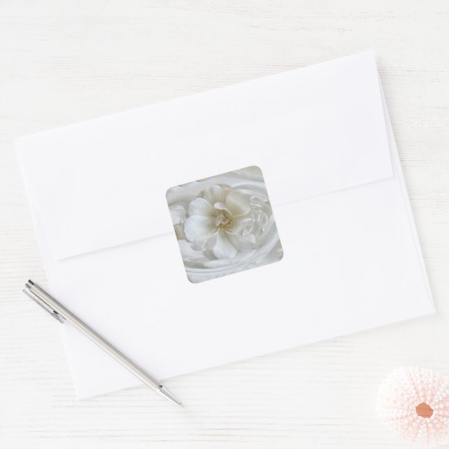 Ivory white square sticker (Envelope)