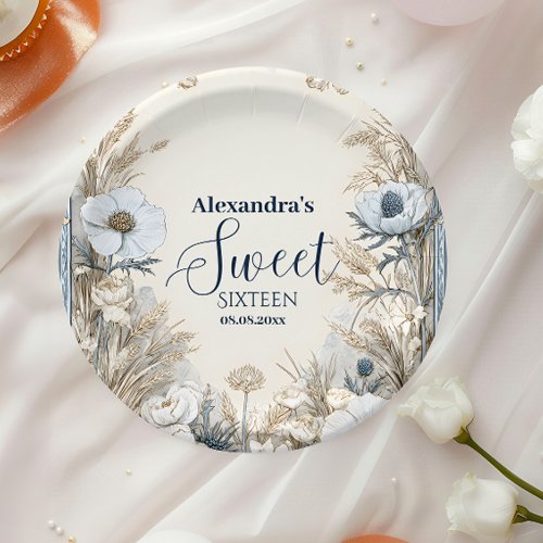 Ivory Wildflower Art Nouveau Sweet Sixteen
