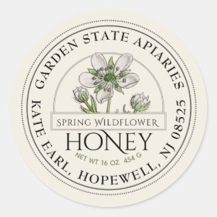 Ivory Wildflower Honey Label
