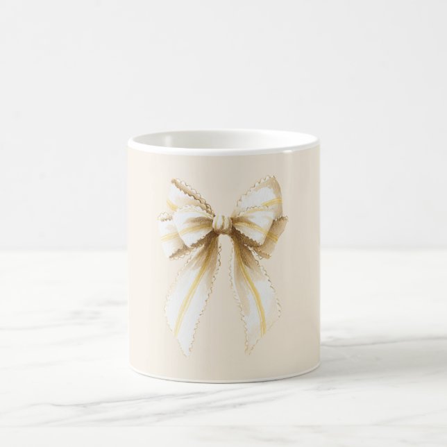 Ivory Yellow Bow Coffee Mug (Center)