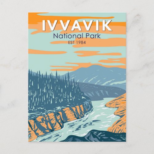 Ivvavik National Park Canada Travel Art Vintage Postcard