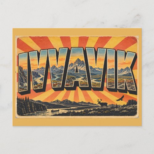 Ivvavik YT Arctic Tundra River Mountains Art Postcard