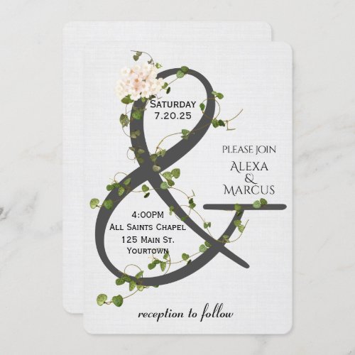 Ivy and Ampersand Wedding Invitation