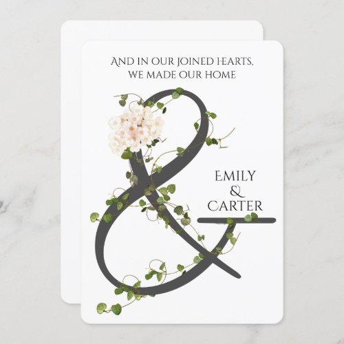 Ivy and Ampersand Wedding Invitation