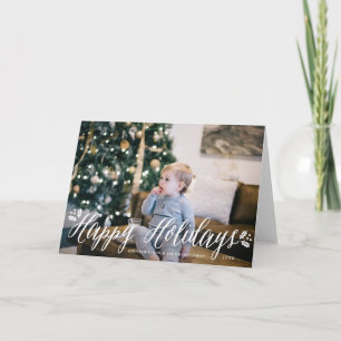 Ivy and Berries Folded Holiday Photo Card