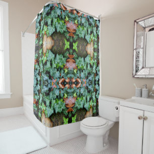 Ivy and field stone  shower curtain