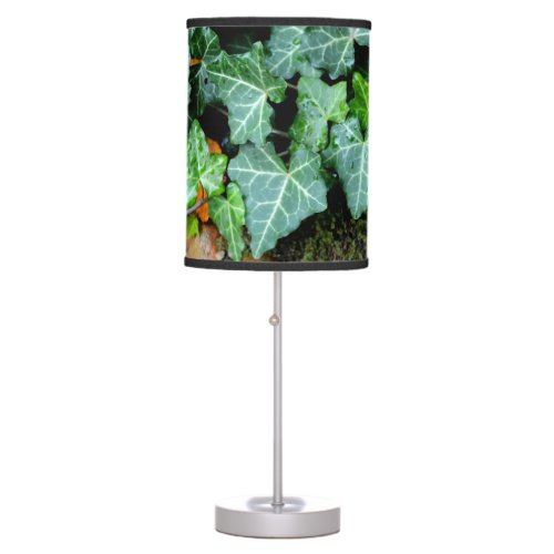 Ivy and field stone table lamp
