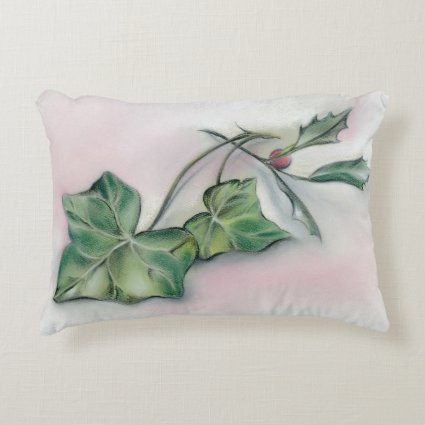 Ivy and Holly Christmas Accent Pillow
