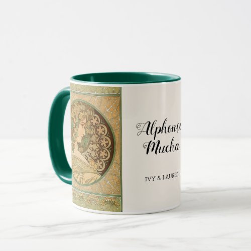 Ivy and Laurel Vintage Portraits Alphonse Mucha Mug