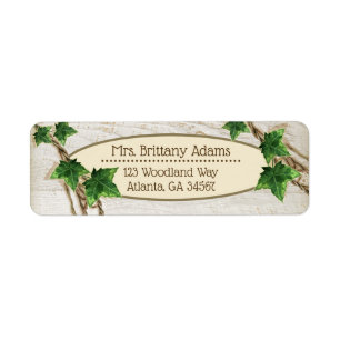Ivy And Willow Wedding return address labels