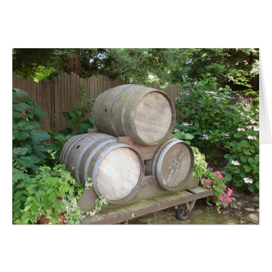 Ivy and Wine Barrels Cards (Front Horizontal)