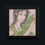 Ivy Bride Girl Portrait Pencil Art Illustration Gift Box<br><div class="desc">Designed based on my pencil illustration of a beautiful girl portrait in her gorgeous gown decorated in ivy leaves around her. Please check my store for matching items.</div>