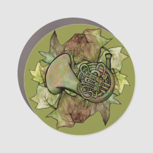 Ivy French Horn Car Magnet