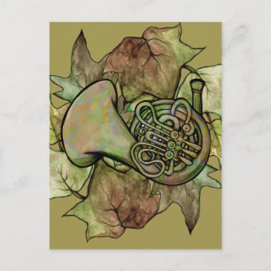 Ivy French Horn Postcard