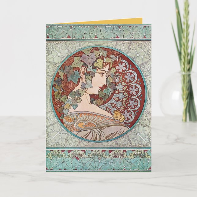 Ivy Goddess Mucha Card (Front)