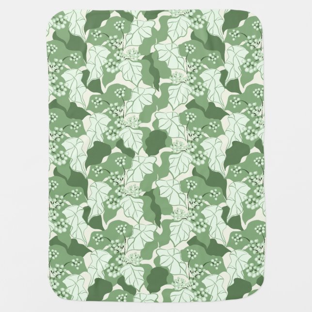 Ivy & greenery baby blanket nursery (Front)