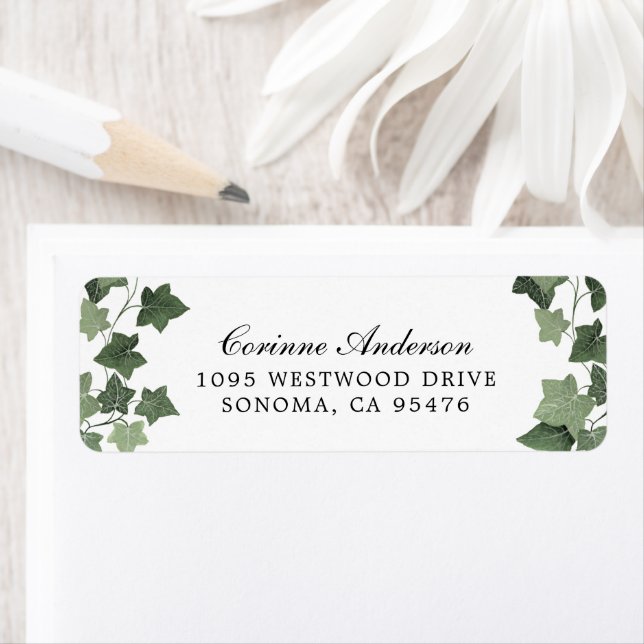 Ivy Greenery Modern Organic Label (Insitu)