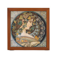 Ivy Hair Girl Painting by Alphonse Mucha