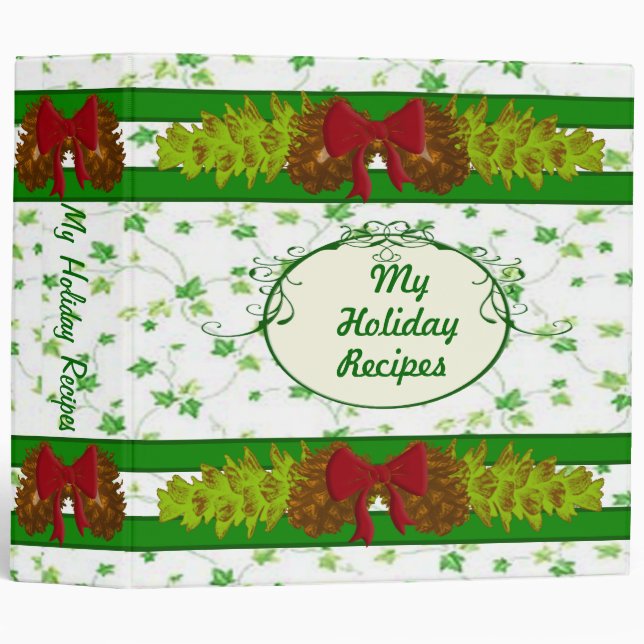 Ivy Holiday Recipe Binder (Front/Spine)