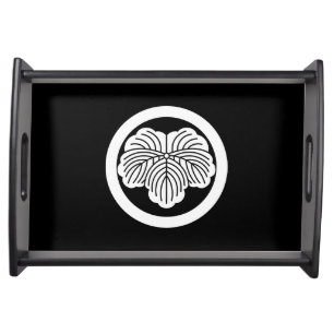 Ivy leaf in circle serving tray