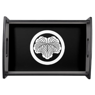 Ivy leaf in circle serving tray