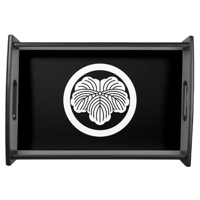 Ivy leaf in circle serving tray (Front)