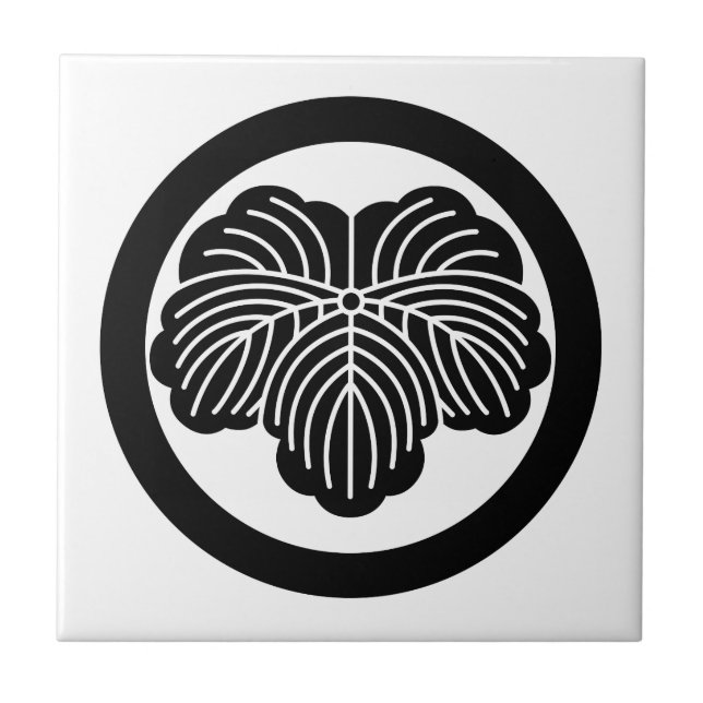 Ivy leaf in circle tile (Front)