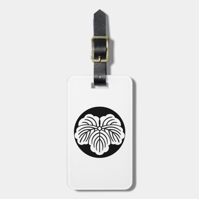 Ivy leaf in rice cake luggage tag (Front Vertical)