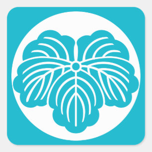Ivy leaf in rice cake square sticker