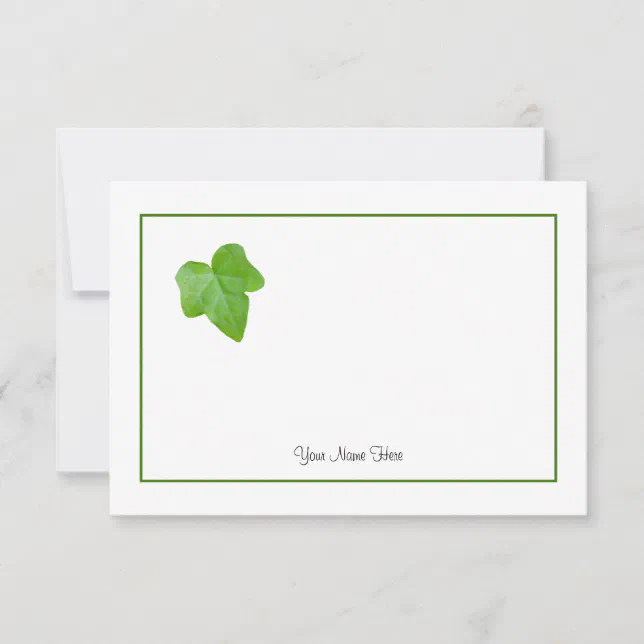 Ivy Leaf Note Card | Zazzle