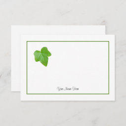 Ivy Leaf Note Card | Zazzle