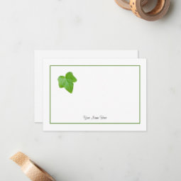 Ivy Leaf Note Card | Zazzle