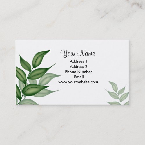 Ivy Leaves Business Cards