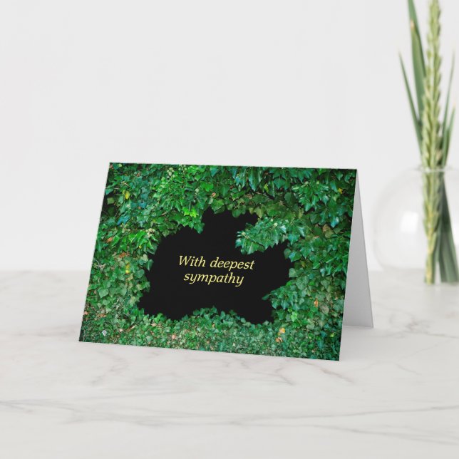 Ivy leaves-  With deepest sympathy Card (Front)