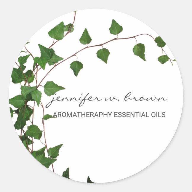 Ivy Minimal Classic Round Sticker
