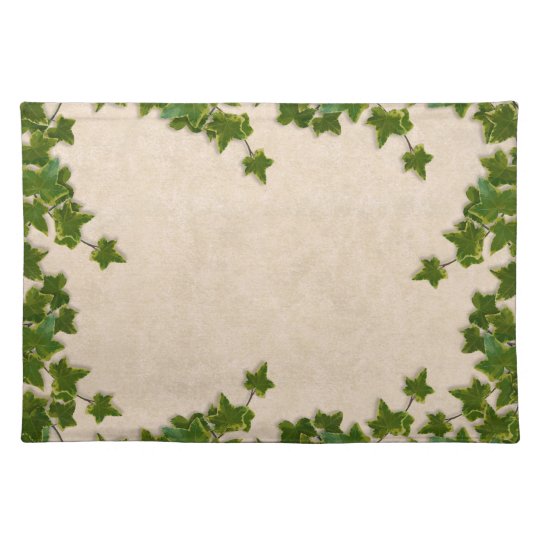 Ivy on beige placemats