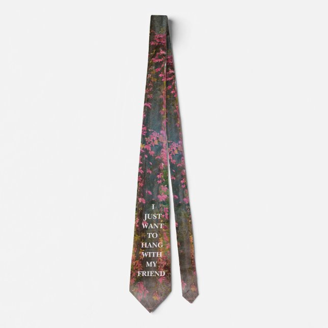 Ivy on the tree  with Motto      -   Neck Tie (Front)