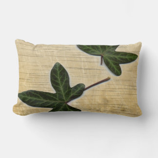 Ivy on Wood Lumbar Pillow