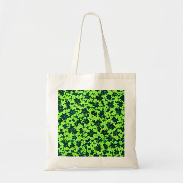 Ivy Patterned Canvas Tote Bag (Front)