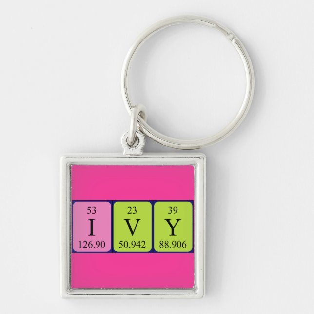 Ivy periodic table name keyring (Front)