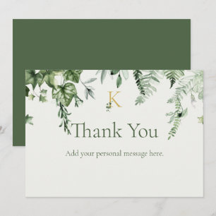Ivy & Sage Monogram Wedding Thank You Card