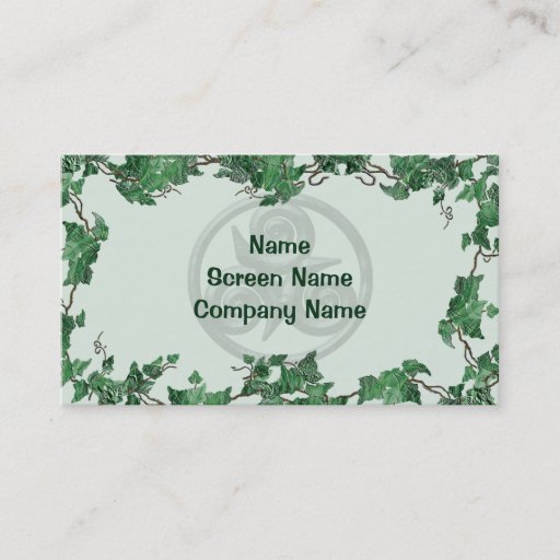 Customizable Ivy Triskel Business Card Template