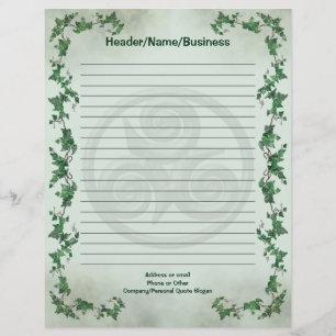 Ivy Triskel Lined Letterhead