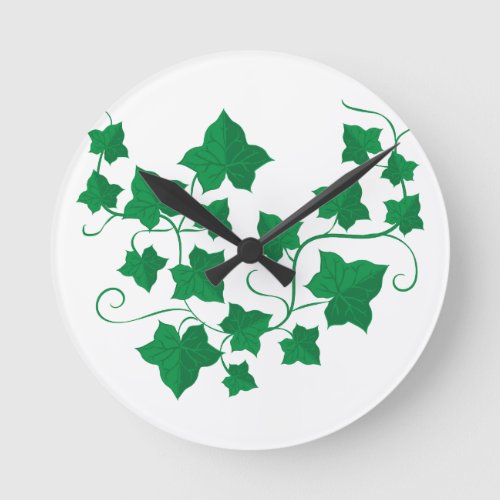 Ivy Vines Round Clock