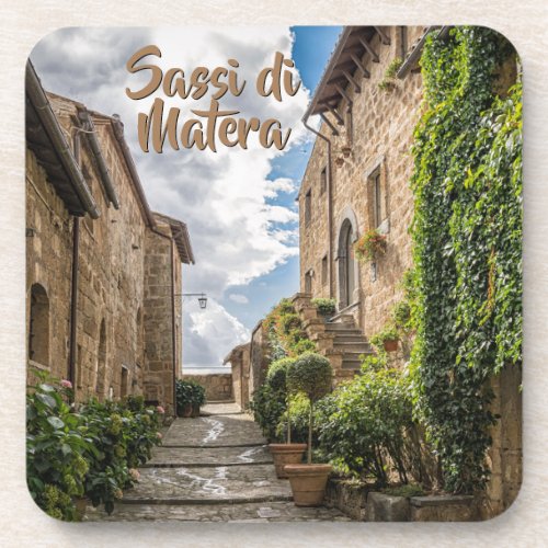 Ivy Walls in Sassi di Matera Italy Beverage Coaster